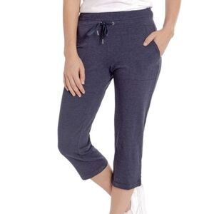 Eddie Bauer Navy Blue Elastic Waistband Capri Pants